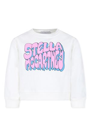 white cotton sweatshirt STELLA McCARTNEY KIDS | TV4B10Z0453101